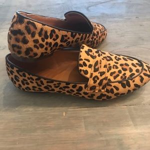 JCrew Leopard Loafers flats